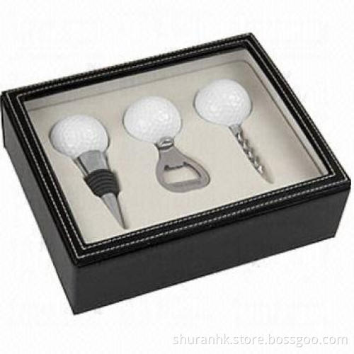 Golf gift set with one bottle opener